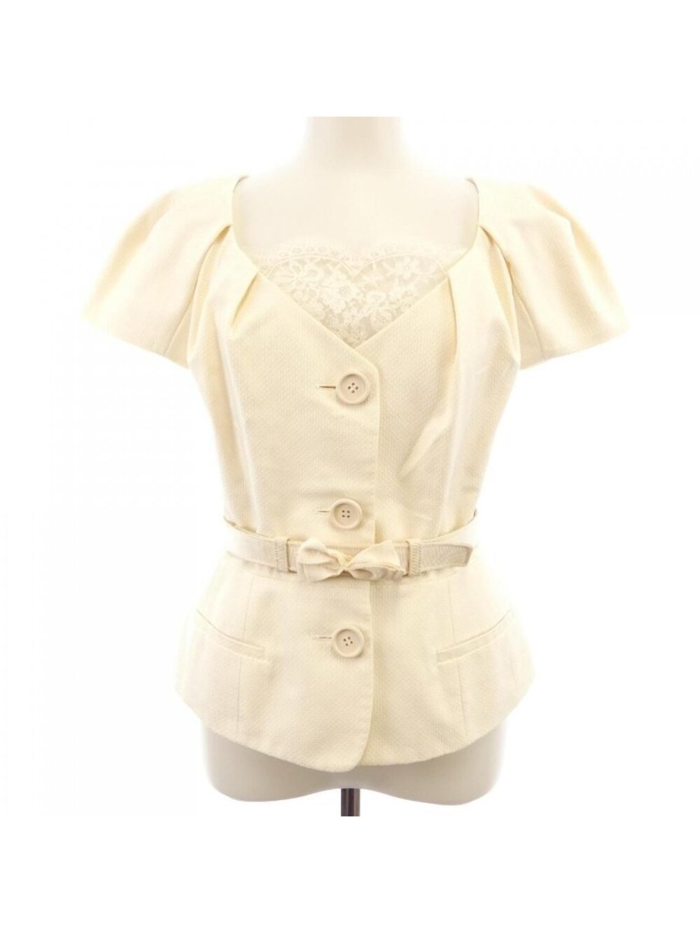 Dior Collarless Jacket Beige
